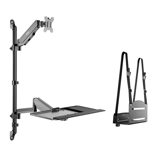 Soporte de Pared para Monitor SpeaKa Professional SP-MM-710 (17" a 32", con bandeja de teclado y soporte CPU)