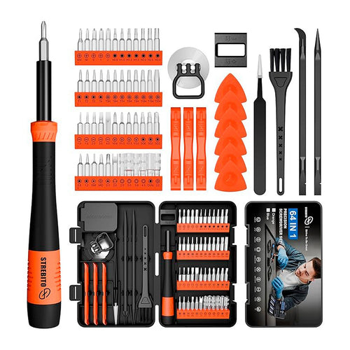 Set de Destornilladores de Precisión Strebito 64 en 1