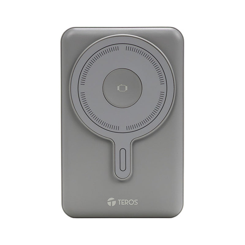 Powerbank Teros TE-7060GY 10000 mAh (carga inalámbrica magnética 15W, 22.5W, gris)
