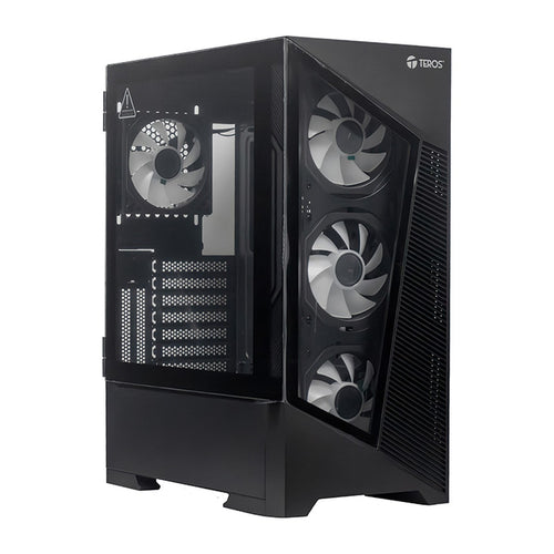 Case Gamer Teros TE-1330G ATX/E-ATX sin Fuente (Vidrio Templado, 6 Fans) Negro