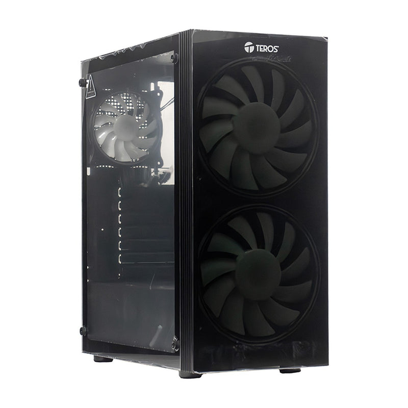Case Gamer Teros TE-1333G Mid Tower sin Fuente (Vidrio Templado, 6 Fans) Negro