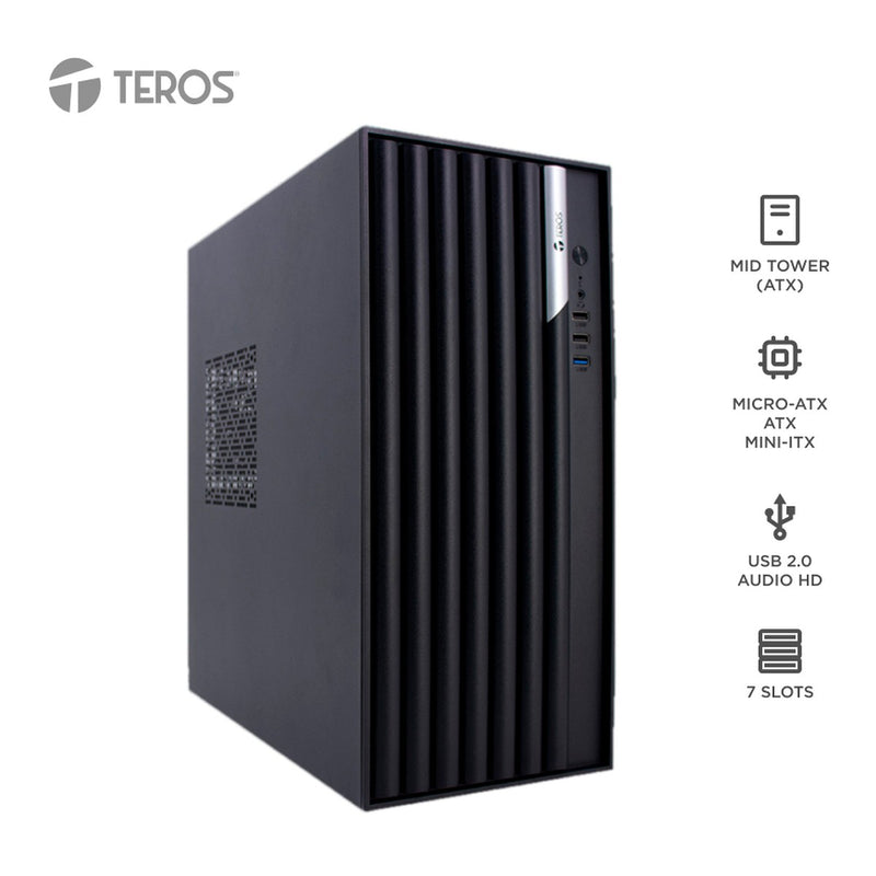 Case Teros TE-1036S ATX con Fuente 250W (USB 3.0) Negro