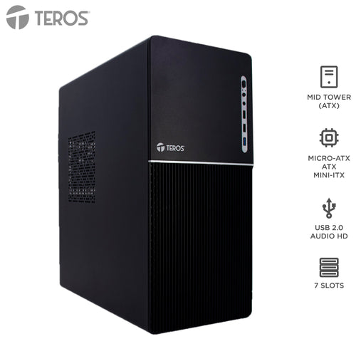 Case Teros TE-1037S ATX con Fuente 250W (USB 3.0) Negro