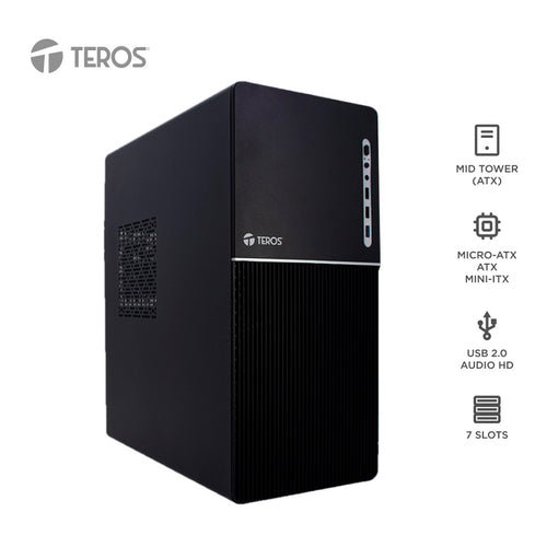 Case Teros TE-1037S ATX con Fuente 250W (USB 3.0) Negro