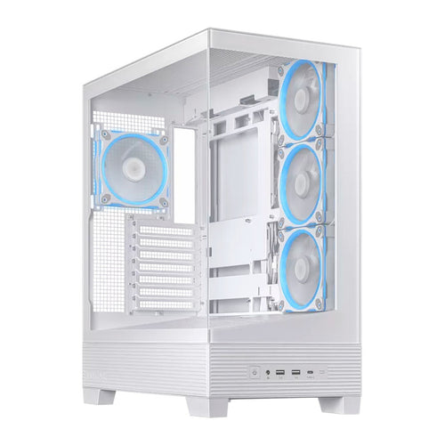 Case Gamer ASUS A31 Plus ARGB Mid Tower (Vidrio Templado, USB-C) Blanco