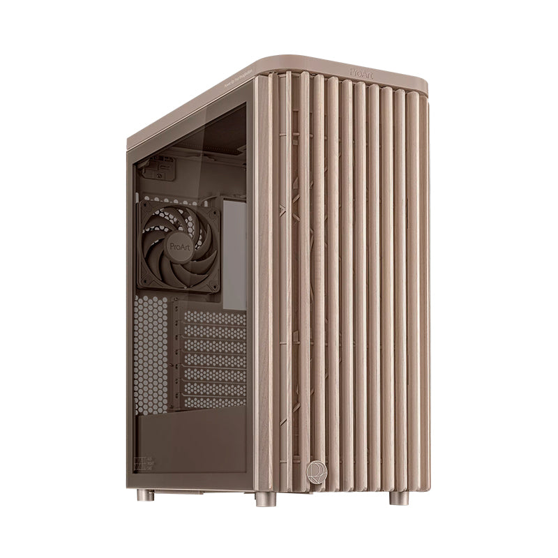 Case ASUS ProArt PA401 Wood Edition Mid Tower (Vidrio Templado) Beige