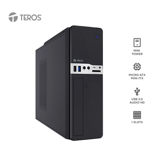 Case Slim Teros TE-1032S con Fuente 250W SFX (USB 3.2) Negro