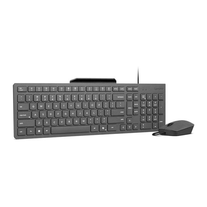 Kit Teclado y Mouse con Cable Lenovo 310 USB-A (español LA, negro)