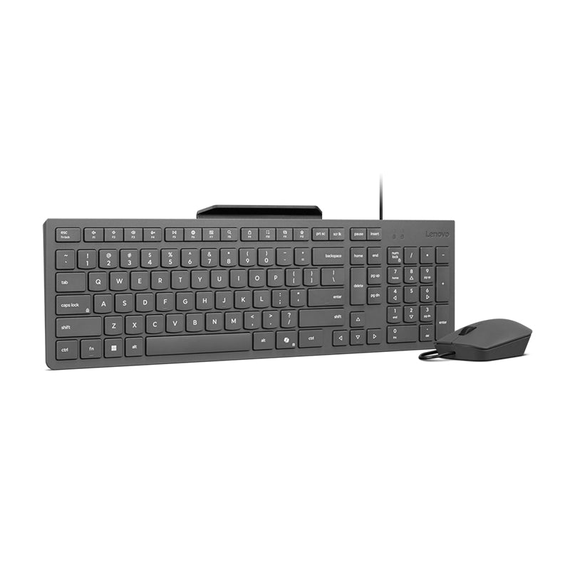 Kit Teclado y Mouse con Cable Lenovo 310 USB-A (español LA, negro)