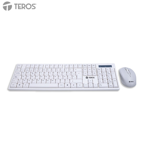 Kit Inalámbrico Teclado y Mouse TEROS TE-5016S (2.4 GHz, mouse 1600 DPI, blanco)