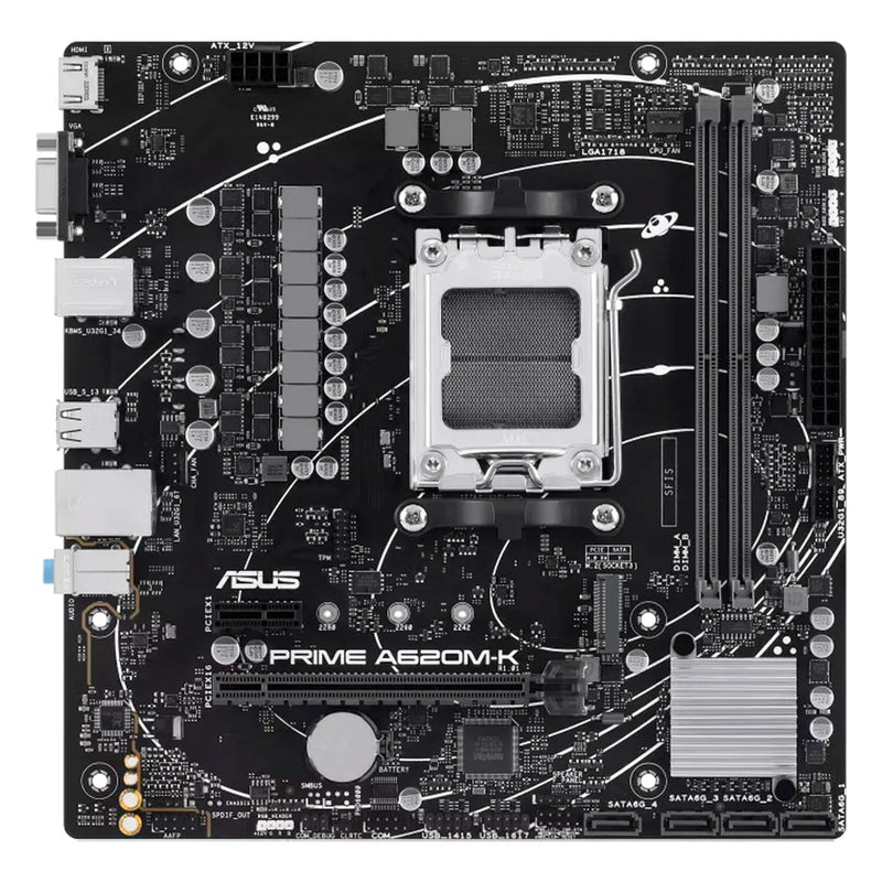 Placa Madre ASUS Prime A620M-K (AMD A620, AM5, DDR5, Micro-ATX)