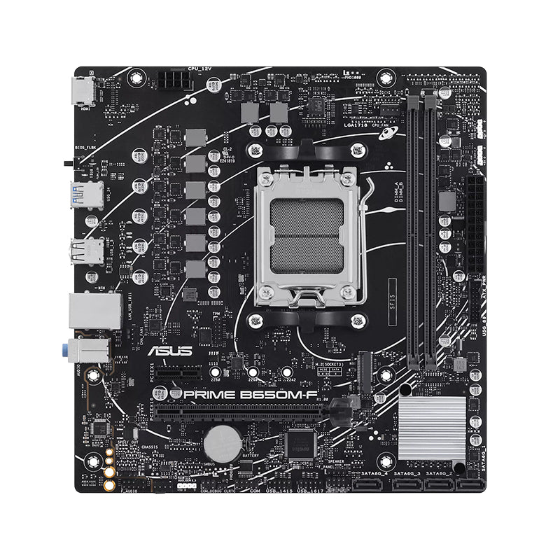 Placa Madre ASUS PRIME B650M-F (AMD B650, Socket AM5, DDR5, mATX)