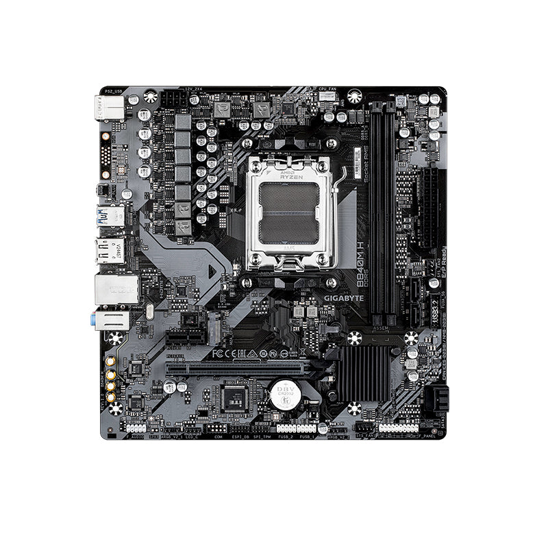 Placa Madre Gigabyte B840M H (AMD B840, Socket AM5, DDR5, mATX)