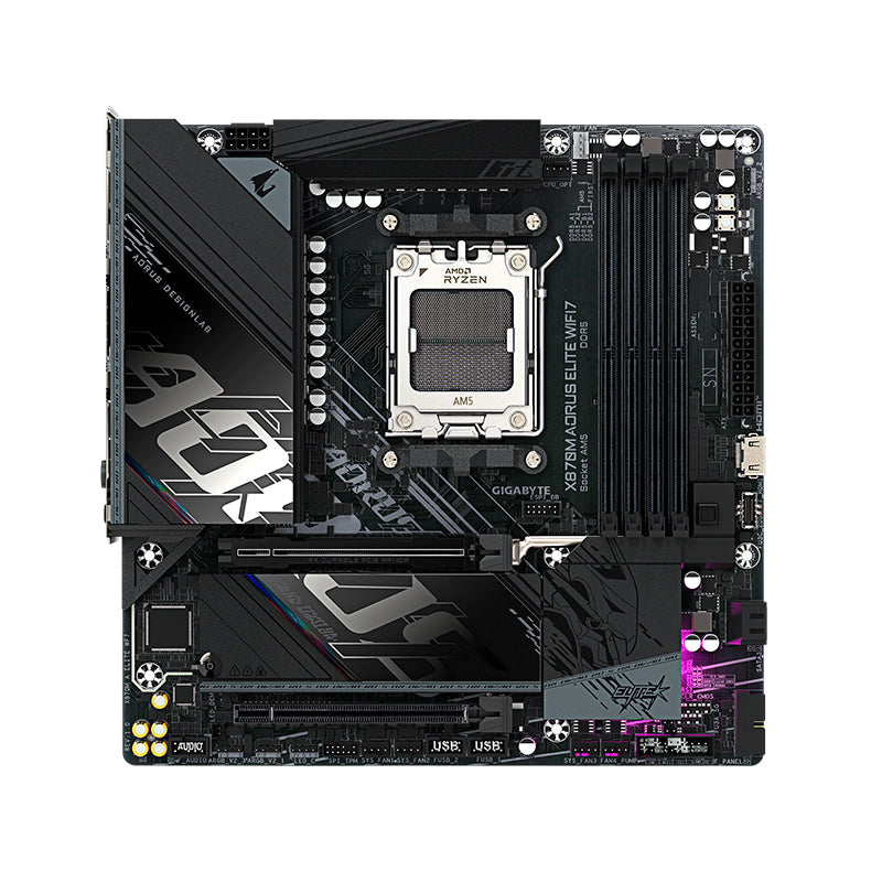 Placa Madre Gigabyte X870M AORUS Elite WiFi7 (AMD X870, Socket AM5, DDR5, Wi-Fi 7, mATX)