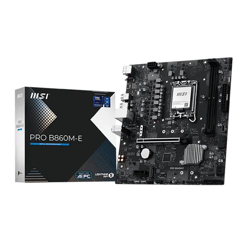 Placa Madre MSI PRO B860M-E (Intel B860, LGA1851, DDR5, mATX)