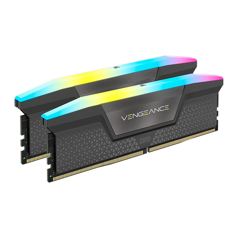 Memoria RAM Corsair Vengeance RGB 64GB (2x32GB) DDR5 5600MHz (CL40, UDIMM, gris)