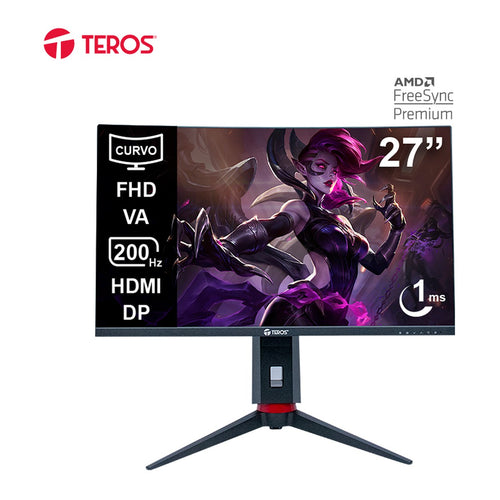 Monitor Curvo Gamer Teros TE-2788G 27" FHD VA 200Hz (1500R, HDMI/DP)