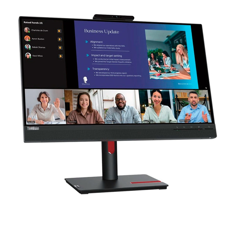 Monitor Lenovo ThinkVision T24v-30 23.8" FHD IPS 75Hz con Webcam (HDMI/DP/VGA)