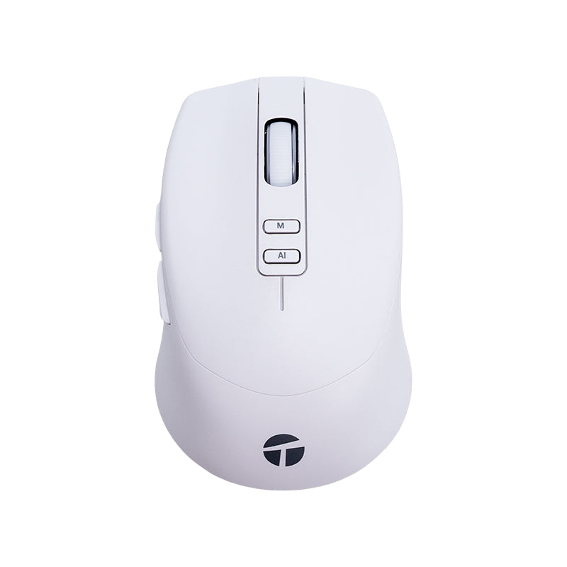 Mouse Inalámbrico Teros TE-1250AI con IA, Traducción y Voz (3200 DPI, Blanco)