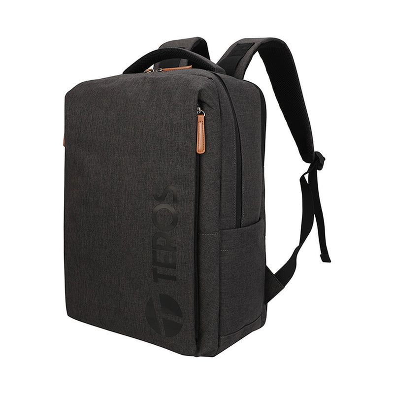 Mochila Teros City III TE-9045GR para Laptop 15.6" (Puerto USB, Gris)