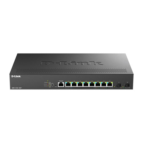 Switch D-Link DMS-1250-10SP Multigigabit PoE, 8 puertos 2.5G + 2 SFP+ 10G (smart)