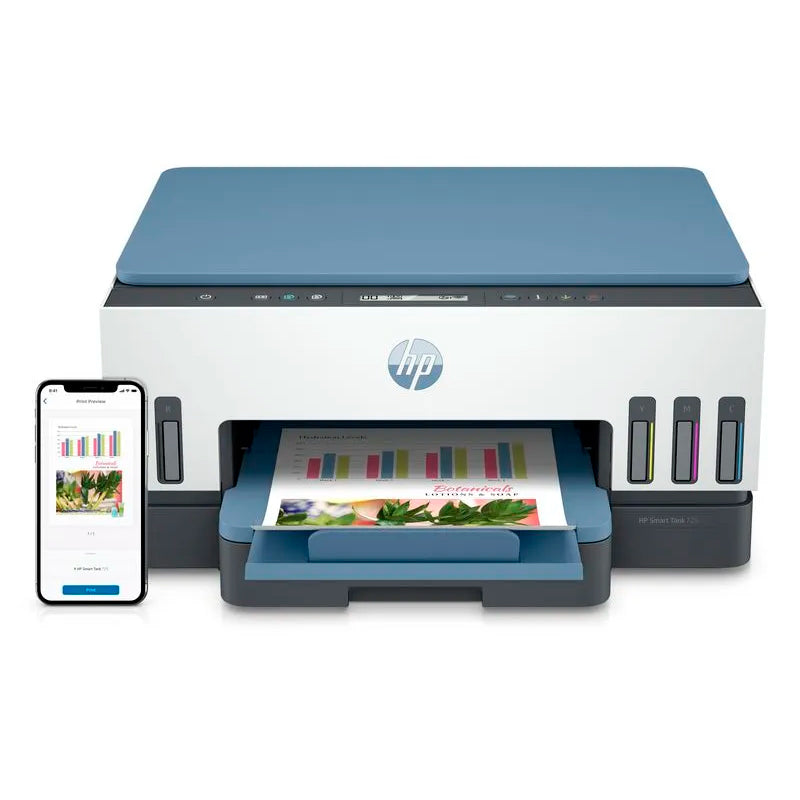 Impresora Multifuncional HP Smart Tank 725 de Tinta Continua Dúplex (Wi-Fi, Bluetooth)