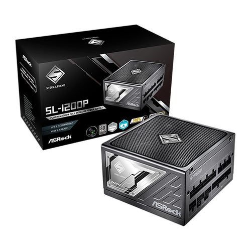 Fuente de Poder ASRock Steel Legend SL-1200P 1200W 80+ Platinum (ATX, full modular)