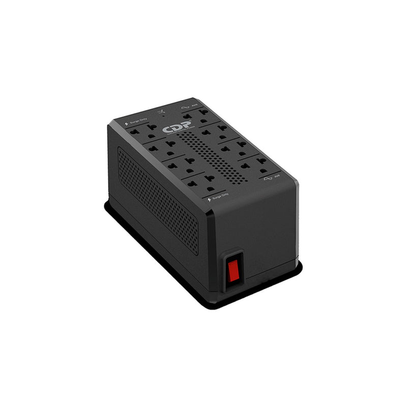 Estabilizador CDP RUAVR1408i AVR 1400VA/700W con supresión de picos (8 salidas, USB-A y USB-C)