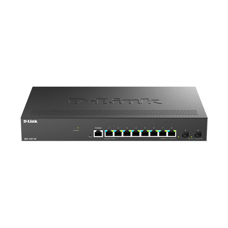 Switch D-Link DMS-1250-10S Multigigabit, 8 puertos 2.5G + 2 SFP+ 10G (smart)