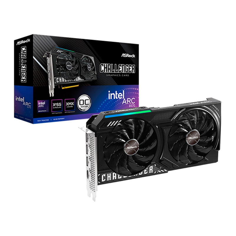 Tarjeta de Video ASRock Intel Arc B570 Challenger 10GB OC (GDDR6, PCIe 4.0)