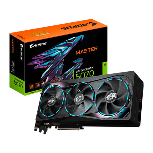 Tarjeta de Video Gigabyte AORUS GeForce RTX 5070 MASTER 12GB (GDDR7, PCIe 5.0)