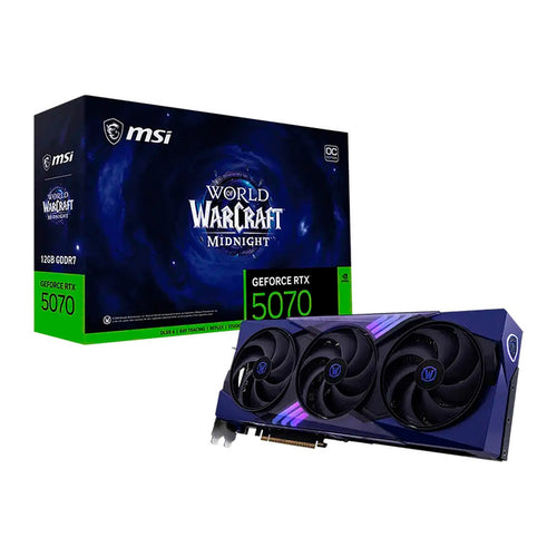 Tarjeta de Video MSI GeForce RTX 5070 WoW Midnight Void Edition OC 12GB (GDDR7, PCIe 5.0)