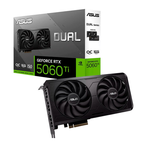 Tarjeta de Video ASUS DUAL GeForce RTX 5060 Ti OC EVO 16GB (GDDR7, PCIe 5.0)