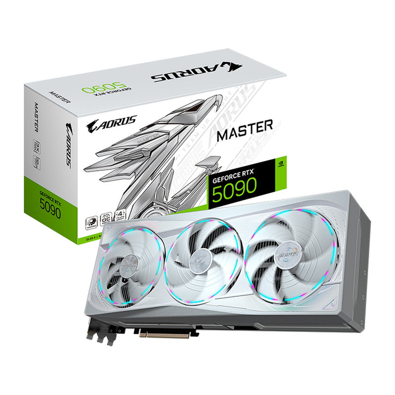Tarjeta de Video Gigabyte AORUS GeForce RTX 5090 STEALTH ICE 32GB (GDDR7, PCIe 5.0)