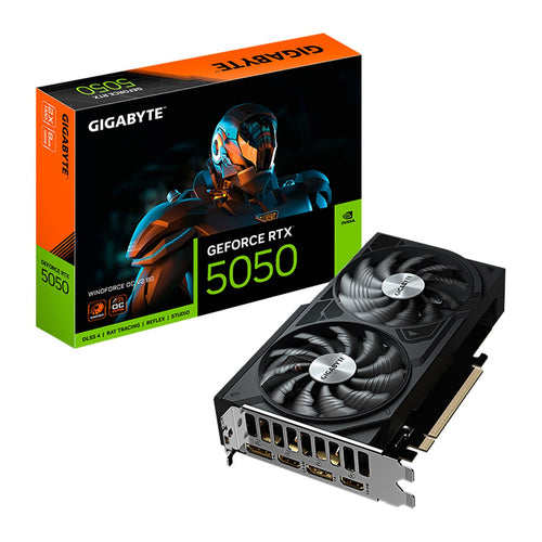 Tarjeta de Video Gigabyte GeForce RTX 5050 WINDFORCE OC V2 8GB (GDDR6, PCIe 5.0)