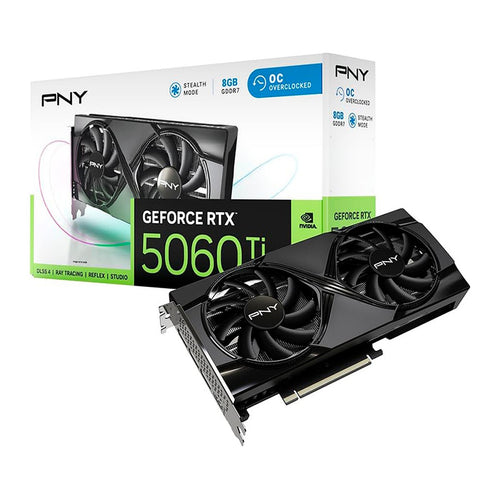 Tarjeta de Video PNY GeForce RTX 5060 Ti OC 8GB (GDDR7, PCIe 5.0)