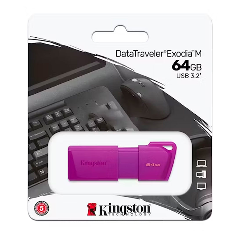 Memoria USB Kingston DataTraveler Exodia M 64GB USB 3.2 Neon Morado