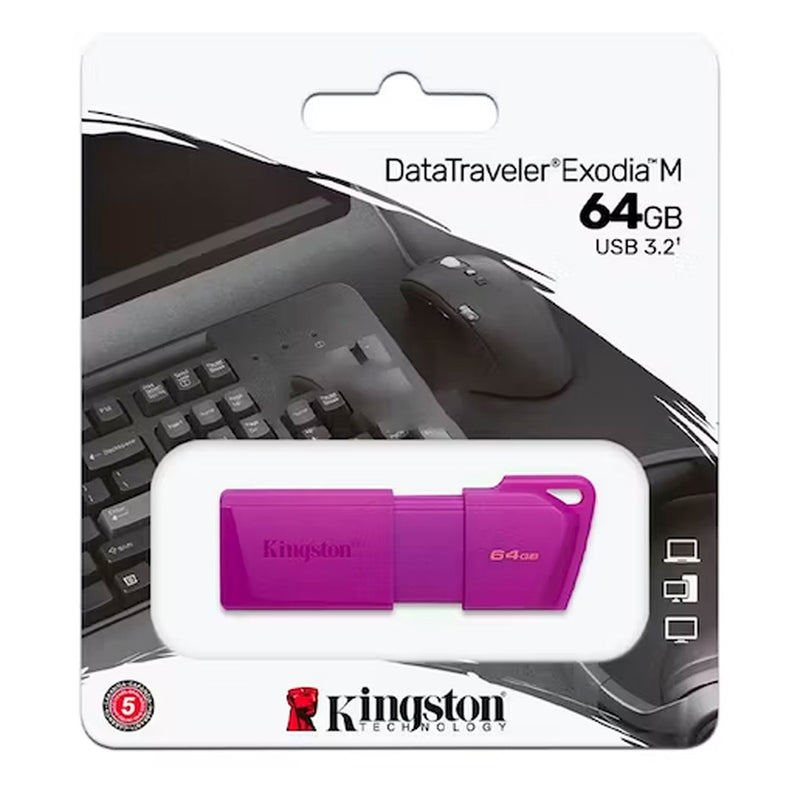 Memoria USB Kingston DataTraveler Exodia M 64GB USB 3.2 Neon Morado
