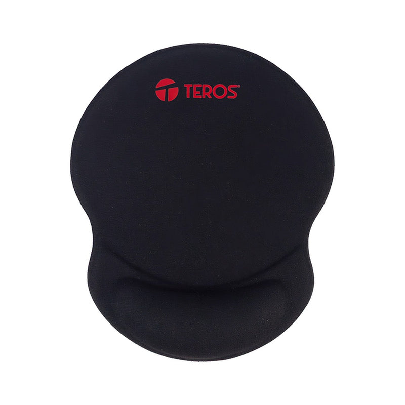Mousepad Teros TE-3015S con Reposamuñecas de Gel (Negro)