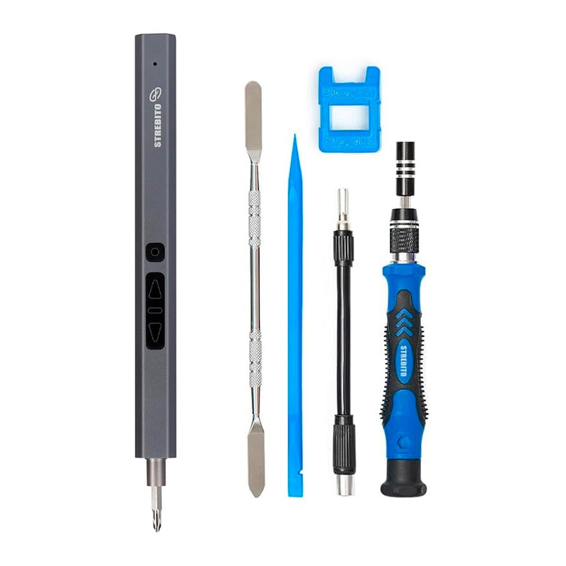 Kit de Destornillador Eléctrico de Precisión STREBITO 144 en 1 (Recargable USB-C)
