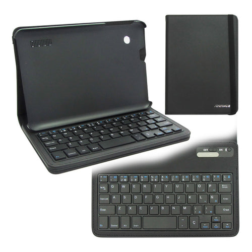 Estuche con Teclado Bluetooth Advance para Tablet SmartPad SP7146 (Negro)