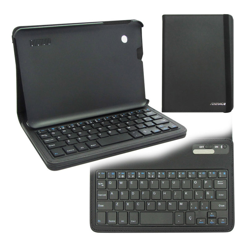 Estuche con Teclado Bluetooth Advance para Tablet SmartPad SP7146 (Negro)