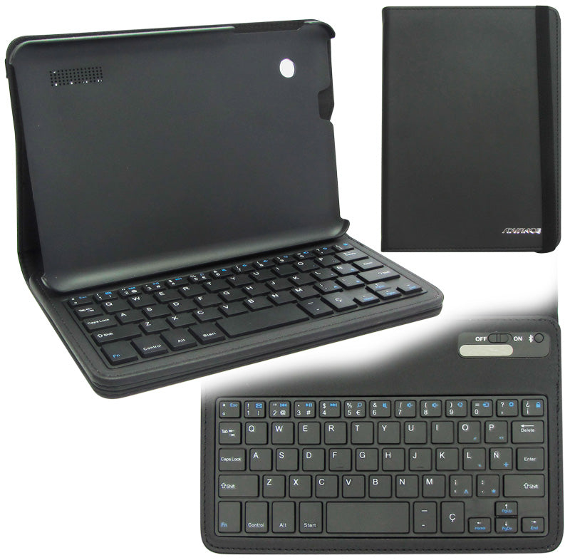 Estuche con Teclado Bluetooth Advance para Tablet SmartPad SP7146 (Negro)