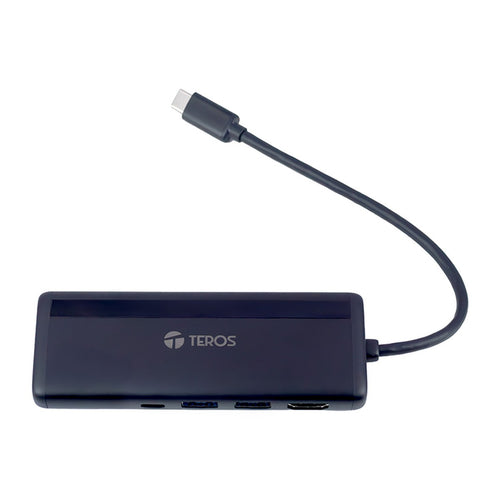 Hub USB-C Teros TE-7134N 7 en 1 HDMI 4K, RJ45 y PD 100W