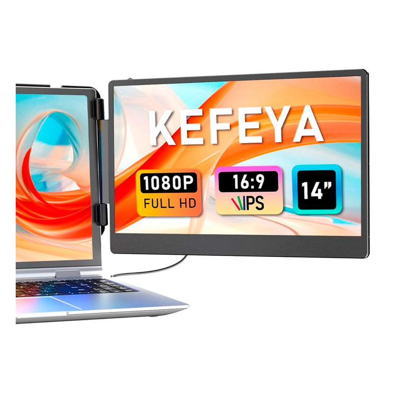 Extensor de Pantalla Portátil KEFEYA S1 14" FHD IPS (para Laptop 13-17", USB-C/HDMI)