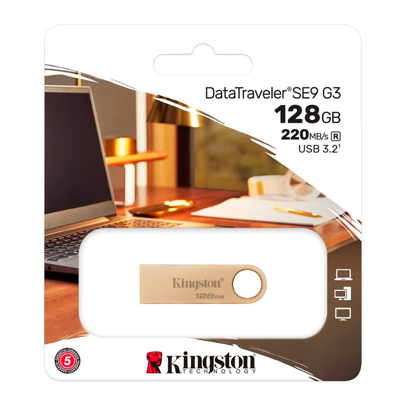 Memoria USB Kingston DataTraveler SE9 G3 128GB USB 3.2 (220MB/s, Metal)