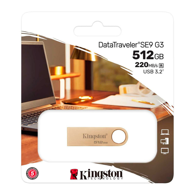 Memoria USB Kingston DataTraveler SE9 G3 512GB USB 3.2 (220MB/s, Metal)