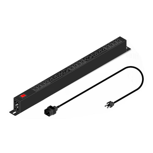 PDU para Rack Vertical 0U Elise 20 Tomas (6x NEMA + 12x C13 + 2x C19, 15A, C20)