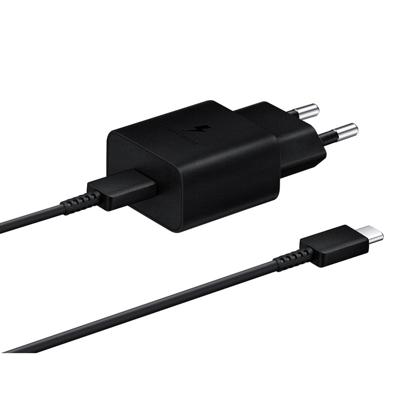 Cargador Samsung 15W USB-C con Cable Tipo-C (EP-T1510XBEGWW) Negro