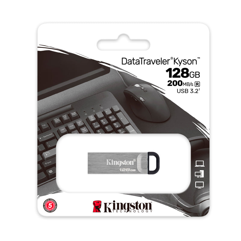 Memoria USB Kingston DataTraveler Kyson 128GB USB 3.2 (200MB/s, Metal)